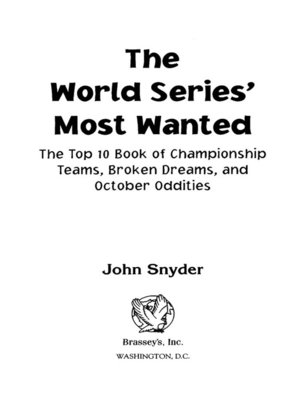 cover image of The World Series' Most Wanted&#8482;